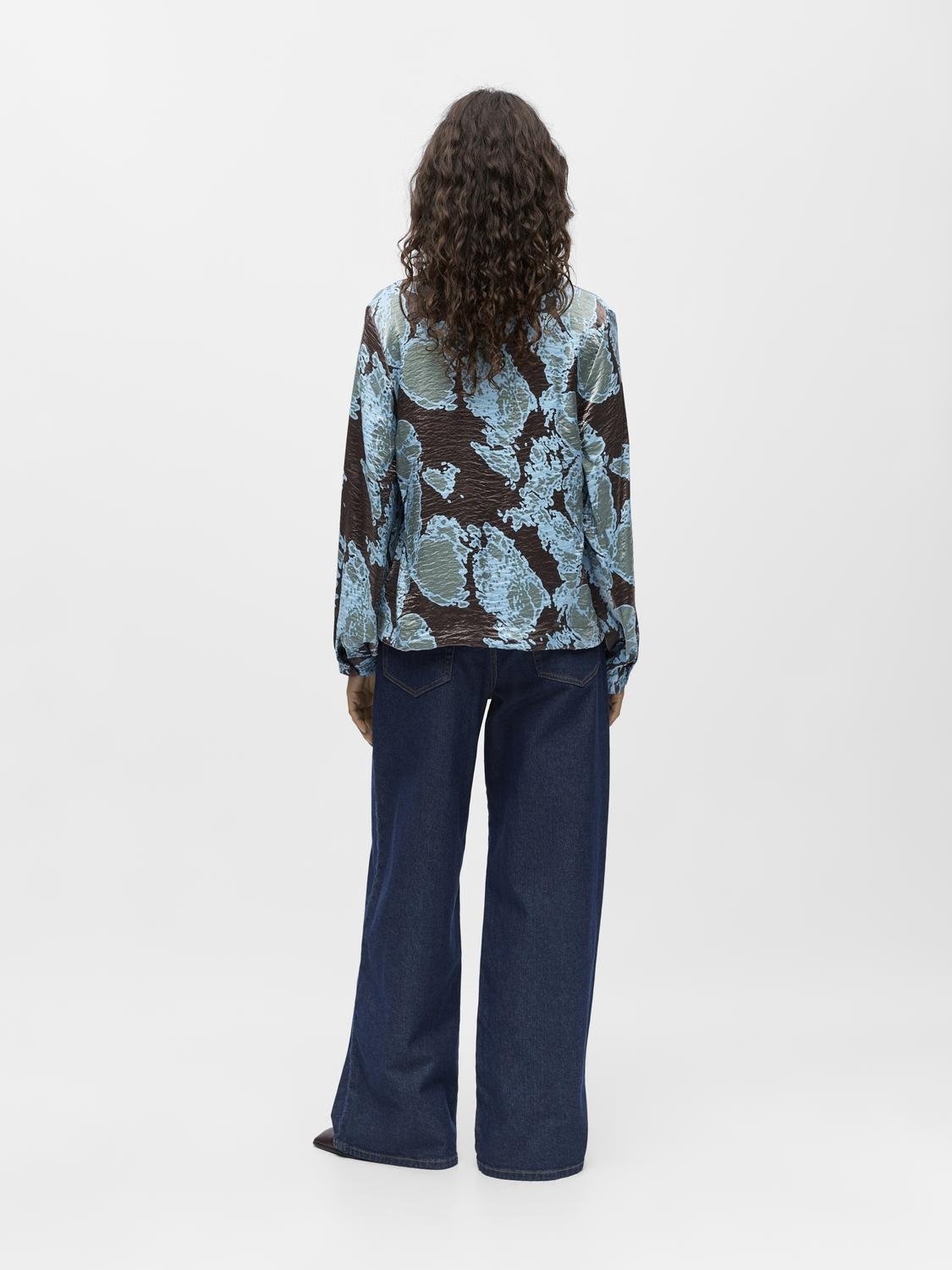 OBJYEVA Top - Seal Brown - VERO MODA & VILA Bergvik